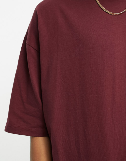 TwinFlap Maroon Oversized Shirt