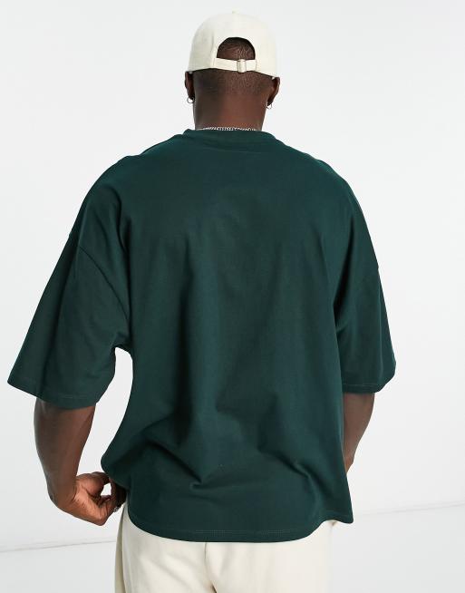 ASOS DESIGN oversized t-shirt in dark green with Nashville city print