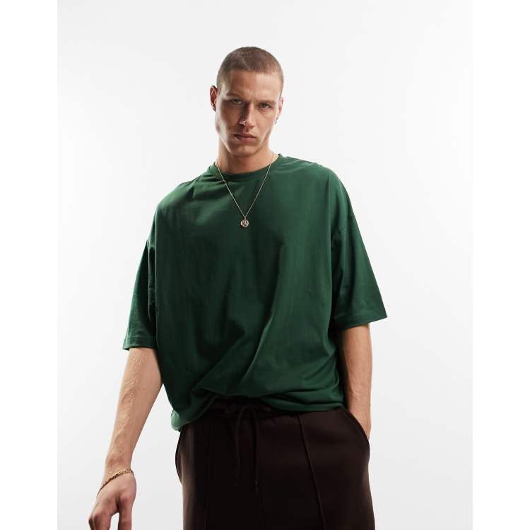 ASOS DESIGN oversized T-shirt in dark green