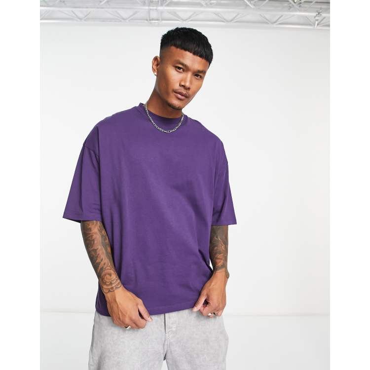 ASOS DESIGN oversized t-shirt in dark purple | ASOS