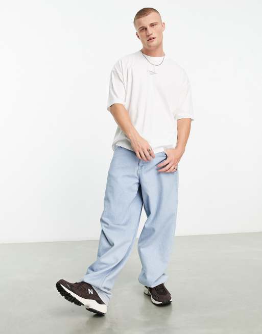 ASOS DESIGN - Oversized T-shirt in ecru met Art Gallery-print op de achterkant, 3 van 4