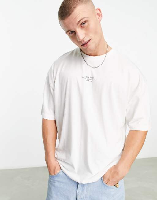 ASOS DESIGN oversized t-shirt in ecru with art gallery back print, 2 of 4