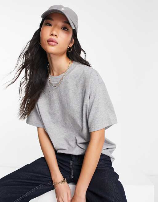 ASOS DESIGN oversized T-shirt in gray heather