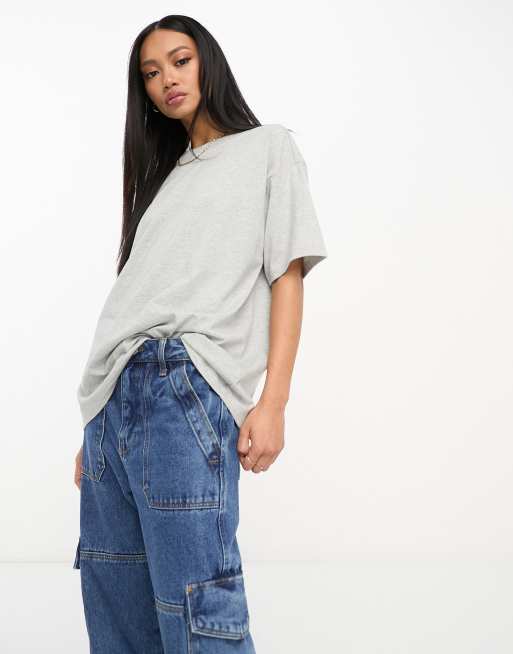 BDG Grey Denim Oversized Carpenter Shorts