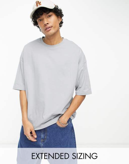 bro Let at ske Mainstream ASOS DESIGN oversized t-shirt in gray | ASOS