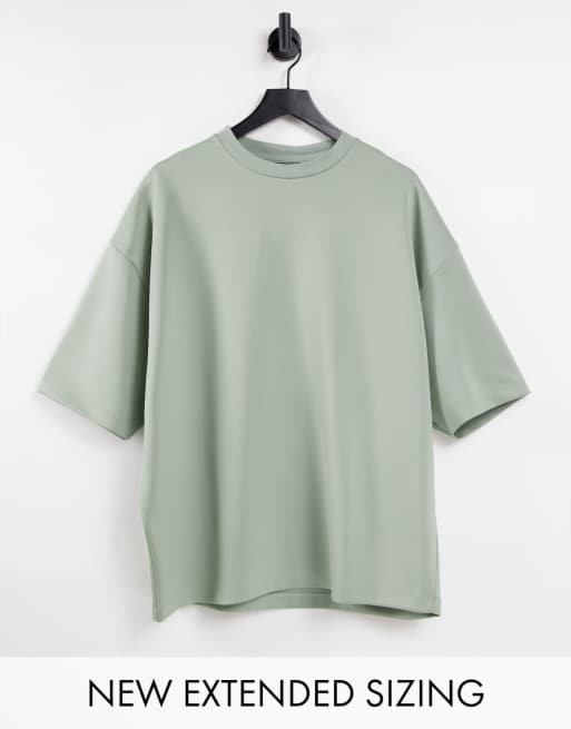 ASOS DESIGN oversized scuba jacket in green