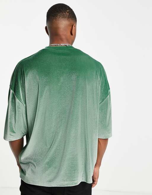 Green velvet t shirt sales