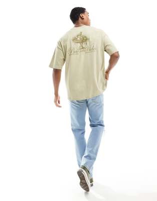 Asos Design Oversized T-shirt In Green