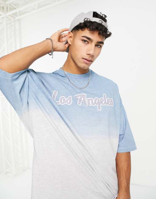 ASOS DESIGN oversized jersey baseball shirt in gray towelling