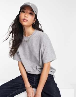 ASOS DESIGN oversized t-shirt in grey marl