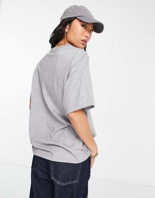 ASOS DESIGN oversized t-shirt in grey marl