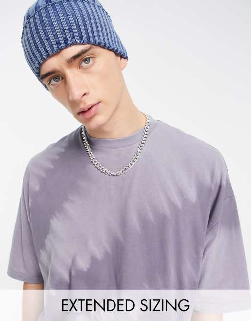 ASOS DESIGN oversized t-shirt in grey tonal tie dye | ASOS