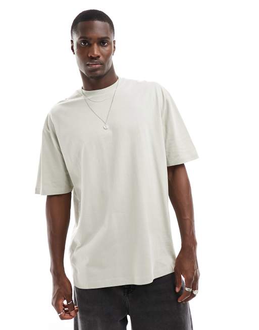 ASOS DESIGN oversized t shirt in grey with back cowboy print ASOS