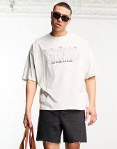 ASOS DESIGN oversized t-shirt in dark green with Nashville city