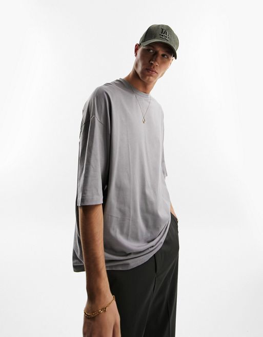 ASOS DESIGN oversized t-shirt in grey | ASOS