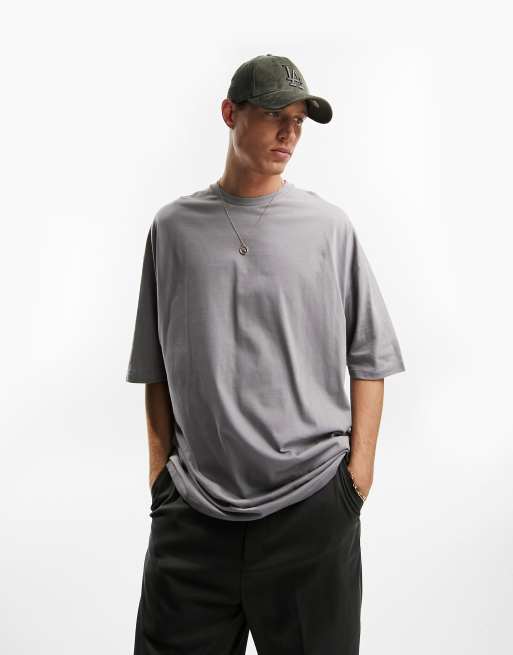 ASOS DESIGN oversized t-shirt in grey | ASOS