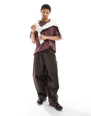 Asos Design Oversized T-shirt In Brown