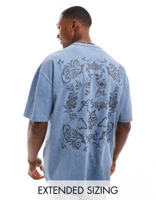 Asos Design Oversized T-shirt In Blue