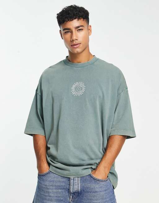 Washed green sale t shirt