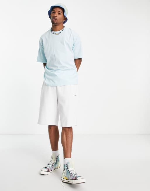 ASOS DESIGN – Oversized-T-Shirt in Hellblau mit Rundhalsausschnitt