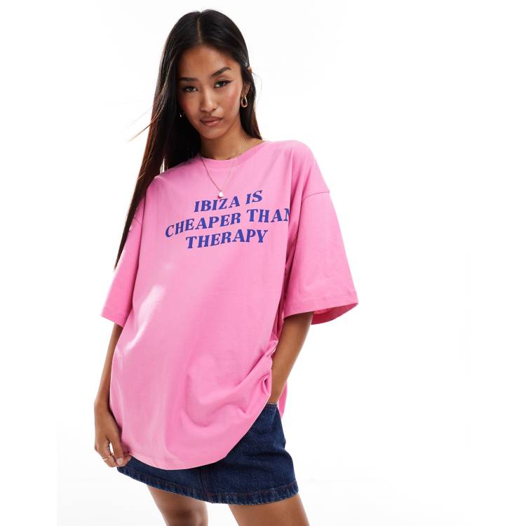 売れ筋商品|||ボス Tシャツ レディース トップス ELOGO - Print T-shirt - dark pink T-Shirts in Pink by HUGO BOSS | Women