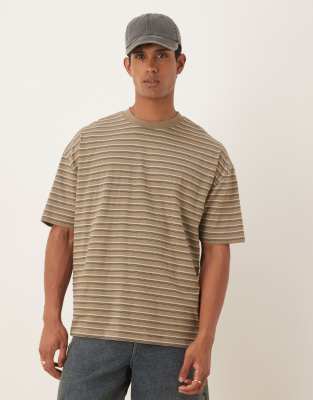 Asos Design Oversized T-shirt In Brown