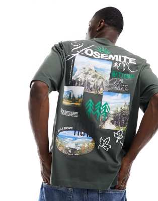 8030 Khaki Shoulder Detailed T-Shirt