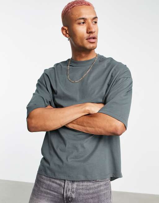 ASOS Design Oversized T-Shirt in Black with Back Text Print