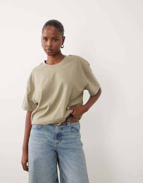 ASOS DESIGN oversized t-shirt in khaki - view 1
