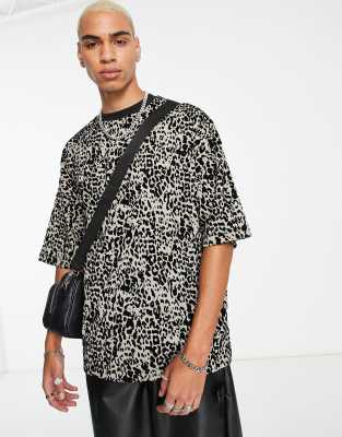 ASOS DESIGN oversized t-shirt with long sleeve and NFL print