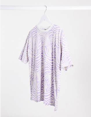 lilac animal print dress