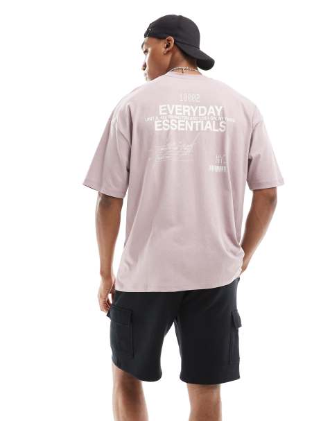 ASOS DESIGN oversized t-shirt in lilac with text back print - view 1