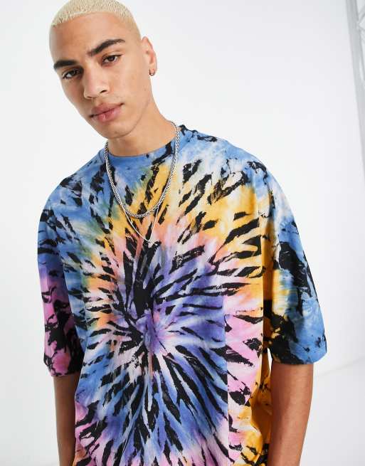 ASOS DESIGN oversized t-shirt in multi colour tie dye | ASOS