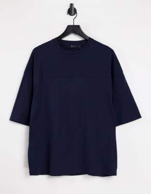 Topman oversized t-shirt in navy | ASOS