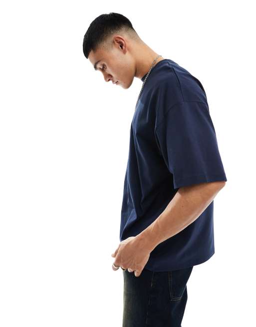 ★ PISCESS★ Handwriting oversized t-shirt navy 5008225807 206303700-1-navy