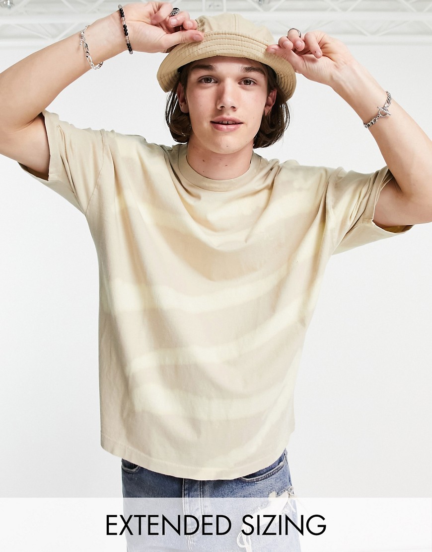 ASOS DESIGN oversized T-shirt in neutral bleached out wash