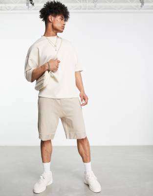 ASOS DESIGN oversized t-shirt in neutral scuba | ASOS