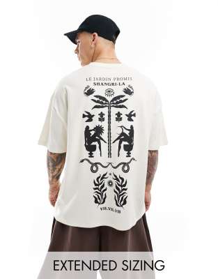 Asos Design Oversized T-shirt In Neutral