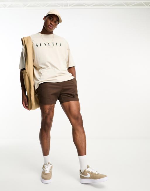 ASOS DESIGN oversized t-shirt in off white with hot dog back & chest print