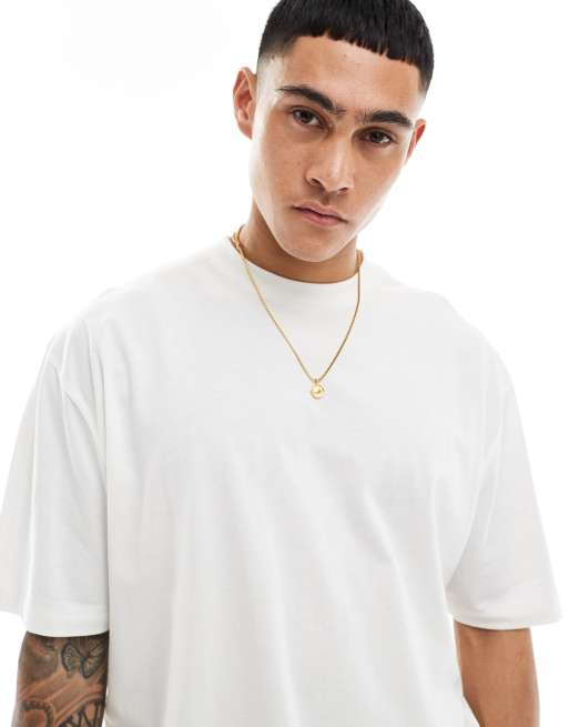 ASOS DESIGN oversized T-shirt in off white with Japan back