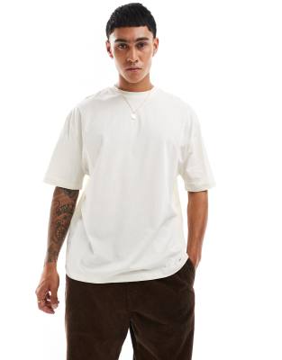 ASOS DESIGN oversized t-shirt in off white with Kyoto city back print