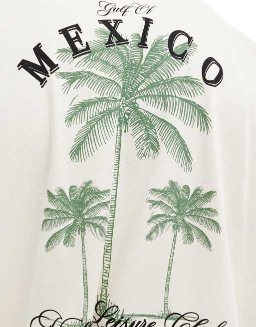 ASOS DESIGN oversized t-shirt in off white with Mexico club back print, 4 of 4