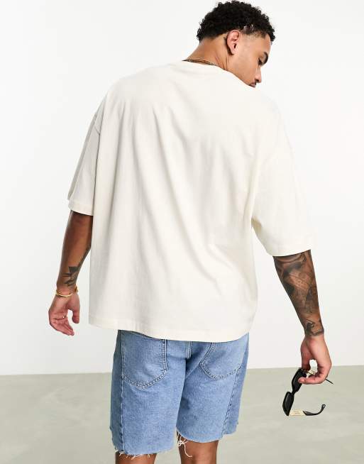 ASOS Oversized T-shirt With Side Split in White for Men