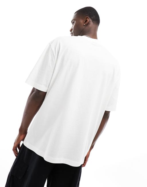 ASOS DESIGN oversized t-shirt in off white with spicy margarita chest print, 3 of 4
