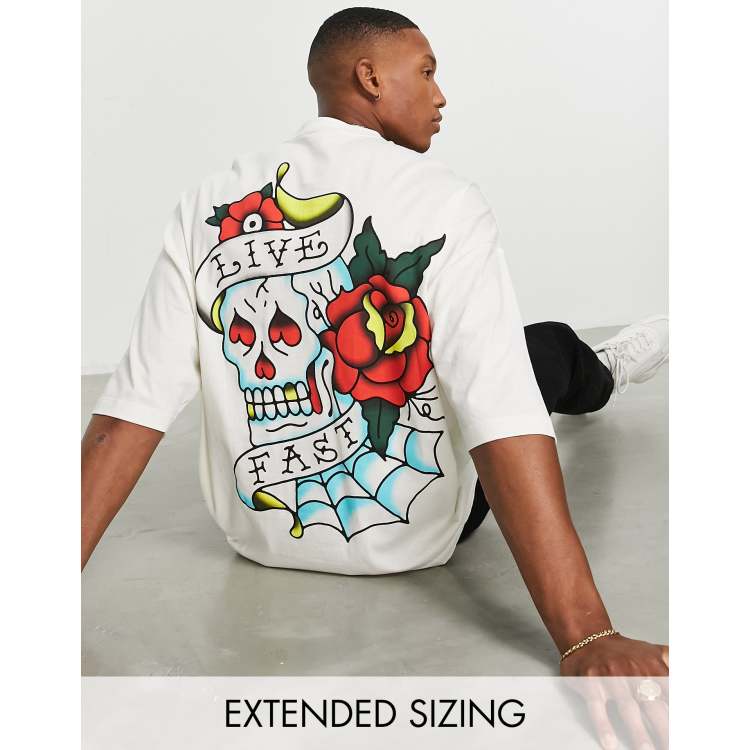 ASOS DESIGN oversized t-shirt with New York motif