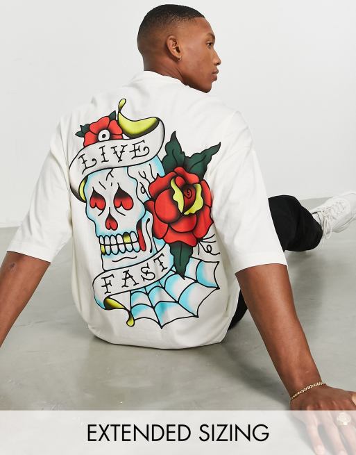 skull-print detail T-shirt