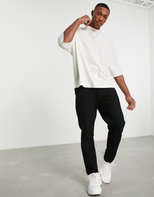 ASOS DESIGN NFL oversized t-shirt with baseball style v neck and front and  back print