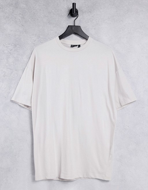 ASOS DESIGN organic oversized t-shirt in off white