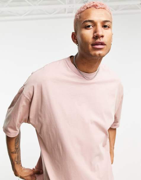 ASOS DESIGN oversized t-shirt in pink acid wash - PINK - view 1