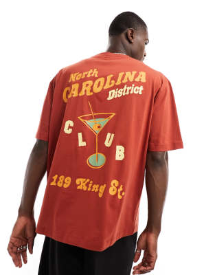Asos Design Oversized T-shirt In Red